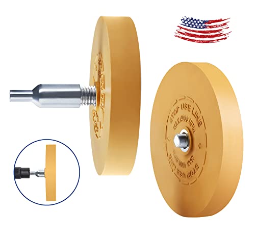 1 PCS Decal Remover Eraser Wheel Rubber Adhesive Wheel for Cars - size: Flat 1 PCS