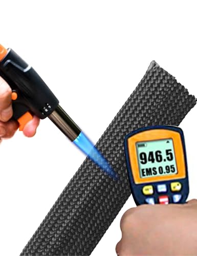 Fuel Line Heat Shield Wire Heat Shield Heat Shield Sleeve Auto Hose Spark Plug Wire Heat Shield Diesel Heater Exhaust Sleeve 2500 Degree for Car&Auto Wire Loom Brake Cable (1" IDX10',Black) - color: Black, size: 1" ID X 10'