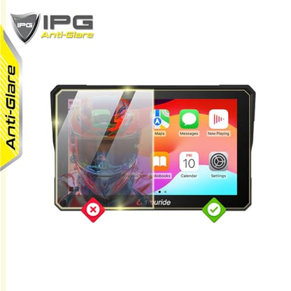 IPG Anti-Glare Made for Carpuride W702BS 7 Inch BMW Motorcycle CarPlay Display Matte Finish Screen Protector Film, Perfect for Outdoor Use for w702bs.AnGl