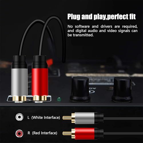 Tan QY 2RCA to 2RCA Audio Cable 40Ft-Gold Plated OFC for HDTV & Gaming - color: 40Ft/12M