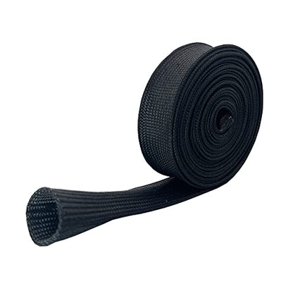 Spark Plug Wire Heat Shield Heat Hose 1/2" IDX10' Fiberglass Wrap Heat Sleeve Adjustable Fuel Line Heat Shield for Car&Auto Wire Loom Protection (Black) - color: black, size: 1/2" IDX10'