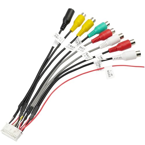 20Pin Android Car Stereo RCA Wiring Harness Adapter - style: 20Pin Connector with 8RCA Plug