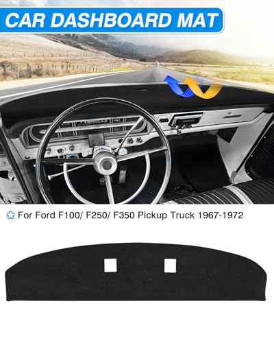 CARTIST Dash Cover Compatible with Ford F100/ F250/ F350 Pickup Truck 1967-1972 Dashboard Cover Mat Non-Slip Carpet Sunshield Glare UV Rays Protector - size: Ford F100/ F250/ F350 Pickup Truck 1967-1972