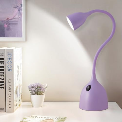 EJIAXIN Desk Lamp for College Dorm Room - LED Reading Light, Purple - color: Purple