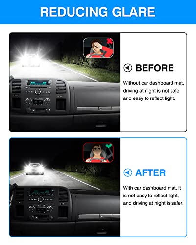 Autorder Dashboard Cover Mat for 2007-2013 Chevy Chevrolet Silverado/GMC Sierra/Avalanche, 2007-2014 GMC Yukon/Chevrolet Tahoe/Suburban with 2 Glove Boxes Accessories Dash Cover Flannel Dash Mat - size: Black 07-13 Silverado 2 Glove Boxes