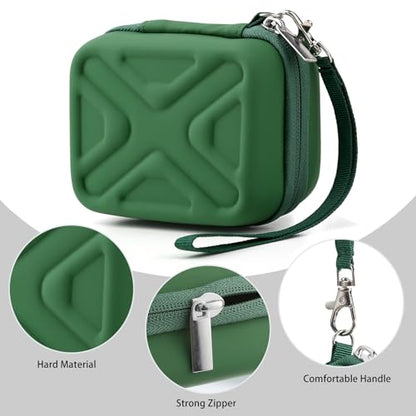 Digital Camera Case for AbergBest 21 Mega Pixels 2.7" LCD Rechargeable HD/Kodak Pixpro/Canon PowerShot ELPH 180/190/Sony DSCW800/DSCW830 Cameras, Travel Carrying Protective Case for Camera- Darkgreen - color: Green