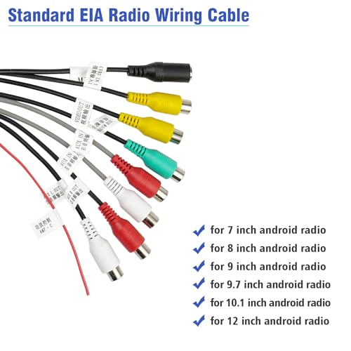 20Pin Android Car Stereo RCA Wiring Harness Adapter - style: 20Pin Connector with 8RCA Plug