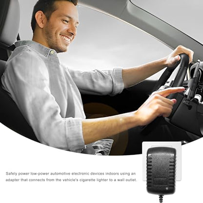 2A 24W AC to DC Converter, 220V to 12V Car Cigarette Lighter to Wall Outlet Adapter with Power Cable, Auto Cigarette Lighter Socket for Dash Cam FM Transmitter Air Purifier