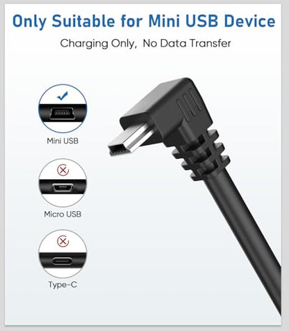 Charger Cable for Garmin GPS,6Ft 18AWG Mini USB Power Cord for Nuvi,Zumo XT - size: Mini-Downward, style: 6Ft