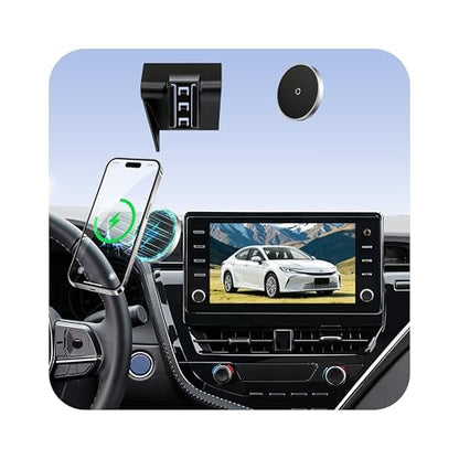 Car Phone Holder for Toyota Camry (2021-2023 2024), MagSafe Car Mount Charger, Magnetic Phone Holder, 15W Wireless Charging, Dashboard Phone Holder, 360° & Hands Free, 2022 Camry Interior Accessories - size: Toyota Camry | 2021-2024