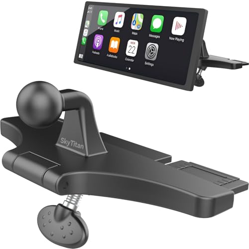 CD Slot Car Mount for Portable CarPlay Screens, Adjustable Angles, Low Profile and Sleek, Integrated Mounting Solution for in-Car Android Display Monitors (No Bracket Mount) - style: No Bracket Mount