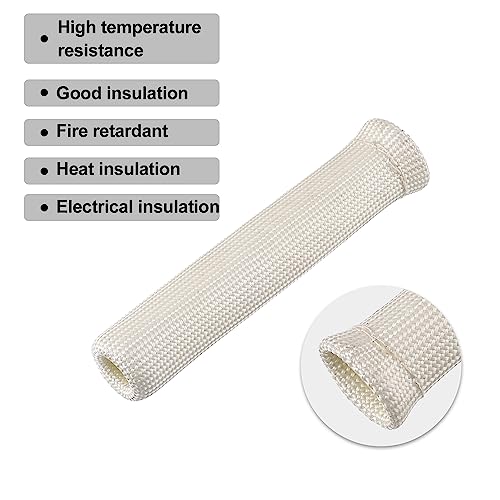 X AUTOHAUX 8 Pcs High Heat Shield Engine Spark Plug Wire Boots Protector Sleeve Cover with 16 Pcs Stainless Steel Wire Cable Ties Set for Car White - color: White