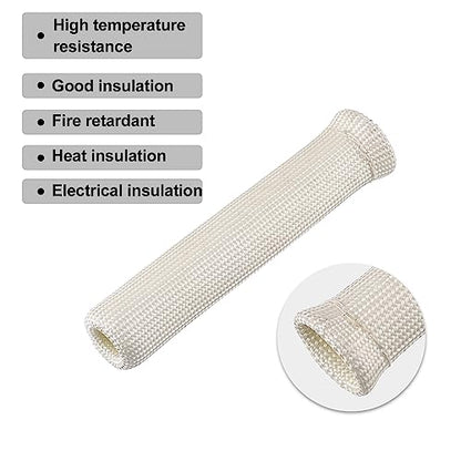 X AUTOHAUX 8 Pcs High Heat Shield Engine Spark Plug Wire Boots Protector Sleeve Cover with 16 Pcs Stainless Steel Wire Cable Ties Set for Car White - color: White