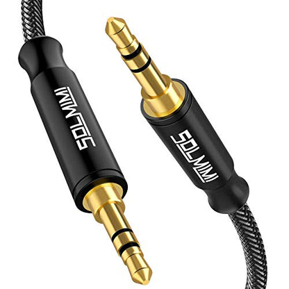 Aux Cord for Car Lossless Auxiliary Cord Nylon Braid, Male to Male 3.5mm Audio Cable (3.9 ft/1.2 m) for Home Stereo Headphone Speaker PC Laptop Smartphone and More –Matte Black - style: MTM