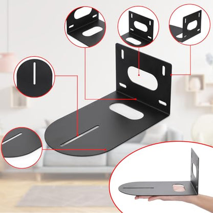 Sumnacon PTZ 카메라 브래킷 블랙 범용 PTZ 카메라 마운트 브래킷 다양한 PTZ 카메라와 호환 가능, 솔리드 메탈 벽 장착 PTZ 카메라 브래킷, 사무실, 교회용 나사 포함 - color: 블랙.