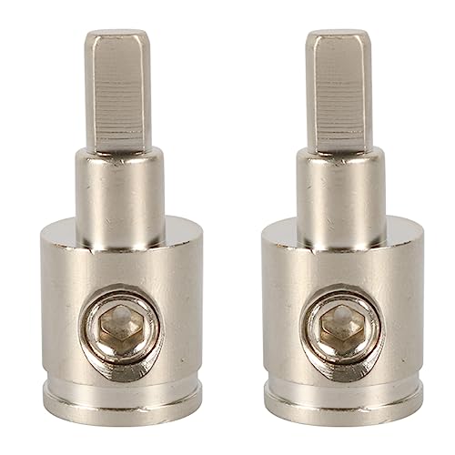 Amp Input Reducer Connectors 0 Gauge to 4 Gauge Car Audio Amplifier Wire Terminal Reducers Brass 2PCS with Adhesive Heat Shrink Tube - size: 0GA-4GA 2PCS