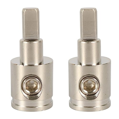 Amp Input Reducer Connectors 0 Gauge to 4 Gauge Car Audio Amplifier Wire Terminal Reducers Brass 2PCS with Adhesive Heat Shrink Tube - size: 0GA-4GA 2PCS