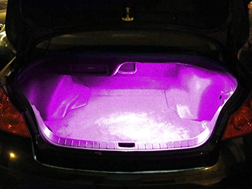 iJDMTOY 18-SMD-5050 LED Strip Light Compatible with Car Trunk Cargo Area or Interior Illumination, Magenta Pink - style: Magenta Pink