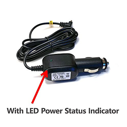 EDO Tech Mini USB Car Charger Power Cord for Garmin Nuvi 200 200w 205w 250 255w 260w 256w 1300 1350 1370 1390 1450 Dezl 560 570 760lmt 770lmthd 780lmt-s Navigator GPS (6.5 ft Long Cable)