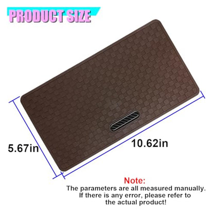 Car Dashboard Anti-Slip Pad, 10.6" × 5.7" Universal Sticky Gripping Mat, Multifunctional Automotive Interior Cell Phone Holder for Sunglasses, Keys, Coins, GPS, Electronic Devices (Brown) - color: Brown