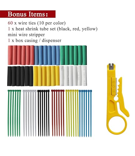 XINWANG 30AWG Hook Up Wire Kit, 6 Colors, 82FT Each - size: 30AWG (0.05 mm² / 25 M) - PVC