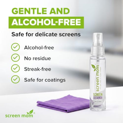Screen Mom Screen Cleaner Spray 3 Pack-3x1oz for TV, Car, Laptop & Computer - size: 1oz Pack of 3