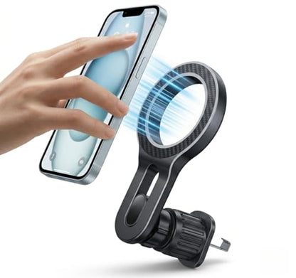 Magnetic Car Air Vent Phone Holder, Upgraded Metal Hook 360° Rotatable Universal Car Phone Mount, Strong Magnet Hands Free Smartphone Holder Compatible with All Phones