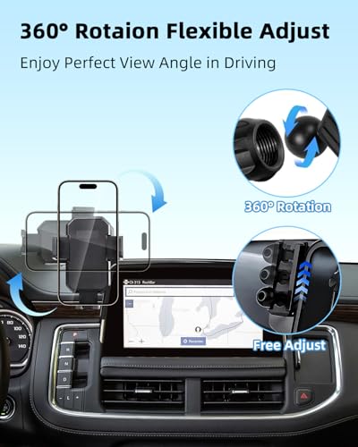 PZK Car Phone Mount for 2021-2024 Chevy Tahoe/Suburban/GMC Yukon/Yukon XL - color: Auto Lock, size: Tahoe/Suburban/GMC Yukon/GMC Yukon XL 2021-2024