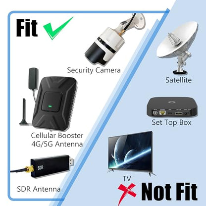 SMA Extension Cable 10ft, SMA Male to Female Low Loss RG174 Coaxial Cable Extender for SDR, Wireless Security Camera, Network System, GPS LTE 4G 5G WiFi Radio Antennas - size: 10FT