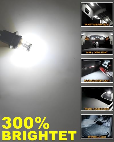 24 Pieces LED Car Interior Light Bulb Kit, Super Bright 6000K White 194 168 DE3175 T10 578 W5W 2825 31MM 42MM LED Bulb, for Dome Map Dash Door License Plate Trunk Light, Interior Lights