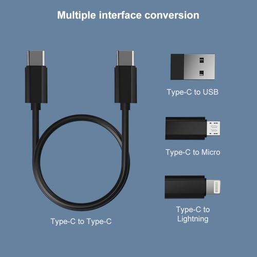 YANZIE USB Adapter Kit, USB C Travel Organizer Case with Phone Stand, Black - color: Black