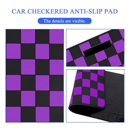 Wuyaoyao 2PCS Car Dashboard Anti Slip Mat, 12.2"×8.3" Non-Slip Dashboard Sticky Pad, PVC Car Dash Gripping Mat, Multifunctional Auto Grip Mat for Phones Sunglasses Keys Electronic Devices (Purple) - color: Purple