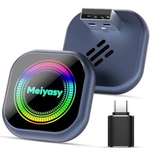 2026 Upgraded Wireless CarPlay Adapter for iPhone, Compact Mini Metal Shell Design Small Size, (New Update) Plug and Play, Fast and Stable Connection CarPlay Adapter for Apple iOS ＆Android (Navy Blue) - color: Navy Blue