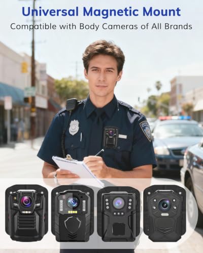 Body Camera Mount,Universal Strong Magnet Cam Holder Stick to Clothes Prevent Moving,Compatible with All Police Camera Models