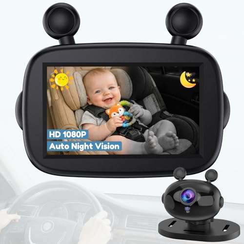 HD 1080P Baby Car Camera - Clear Night Vision Brightness Adjustment Monitor - size: 4.3 inch