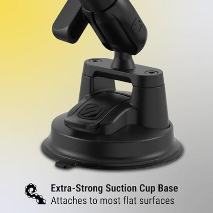 Scosche MP2WD2HD MagicMount™ Pro2 XL Heavy Duty, Strong Suction Cup Cell Phone Mount with Long Arm Windshield/Dashboard Phone Holder and Anti-Shake Stabilizer for iPhone, Android, Tablet, Car, Truck - size: Pro, style: MagSafe - Extendo Window / Dash Suct