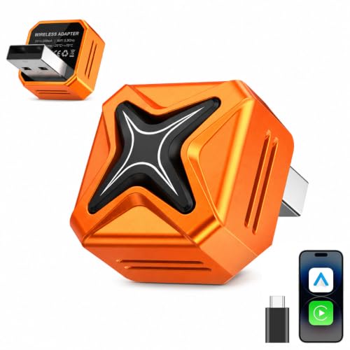 Wireless CarPlay Adapter for iPhone, Android Auto Adapter, One Click Switch