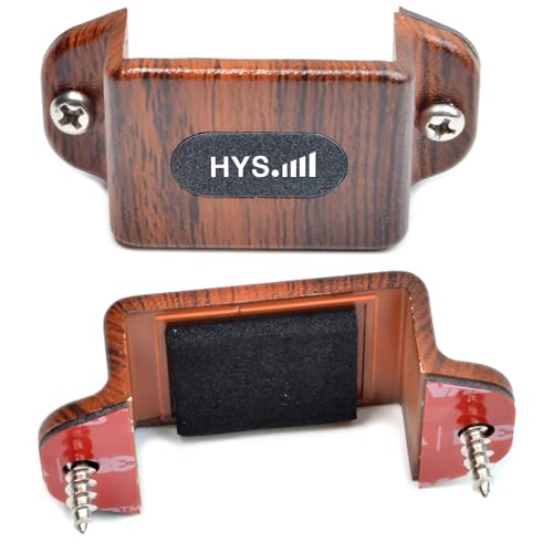 HYS Amateur HT Single Side Radio Car Mount, Car Radio Mounting Kit with Screws for Handheld CB Radio & VHF UHF Walkie Talkie Radios (Packing of 4pcs) - color: Brown