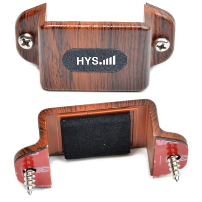 HYS Amateur HT Single Side Radio Car Mount, Car Radio Mounting Kit with Screws for Handheld CB Radio & VHF UHF Walkie Talkie Radios (Packing of 4pcs) - color: Brown