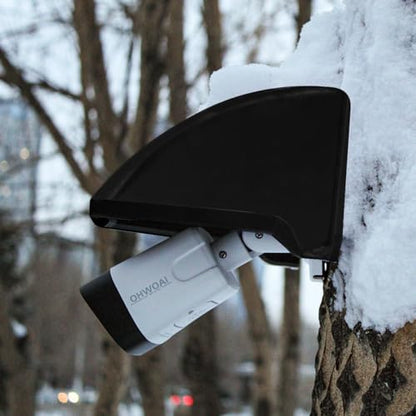 Universal Security Camera Sun Rain Cover Shield, Backup Camera Shield - size: ABS Black Camera Cover