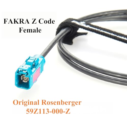 Rosenberger Fakra Z Cable Fakra Z Male Plug to Female RF Coaxial Cable 50 Ohm Vehicle Antenna Extension Cable 59Z114-000Z to 59Z113-000Z for ADAS, GPS Navigation, GMSL/FPD-Link Camera (1M/3.28FT) - size: 1M/3.28FT