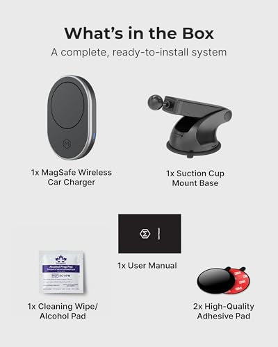 MagSafe 15W Fast Wireless Car Charger Suction Cup Phone Mount - style: Magsafe Wireless Charger Suction Cup Mount (Ver 2.0)