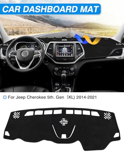 CARTIST Dash Cover Fits for Jeep Cherokee 2014-2023 (NOT for Grand Cherokee) (Only Fits Cherokee Latitude) Dashboard Cover Mat for Cherokee Accessories - size: Jeep Cherokee 2014-2023