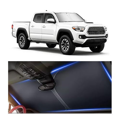 Car Windshield Sun Shade Foldable,2026 Upgraded Car Shade Front Windshield Compatible with Toyota 2016-2026 Tacoma,Sunshade for Cars Windshields with Storage Bag - color: for Toyota Tacoma 2016-2026