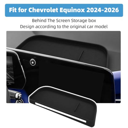 Behind The Screen Storage Box for Chevy/Chevrolet Equinox 2024-2026 Center Console Organizer Dashboard Storage Box Interior Accessories - size: Compatible with Equinox 2024-2026
