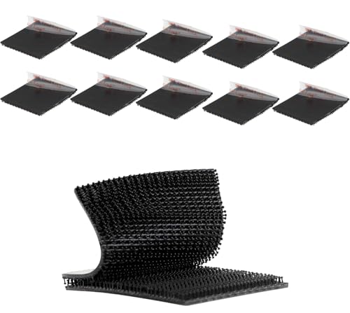Dual Lock SJ3550 2"x 2" 10PCS Black Reclosable Fastener Heavy Duty Interlocking Tape Mushroom Shaped Sticky Hook Lock Mounting Tape for EZ Pass Holder Indoor Outdoor Use - size: 2"x 2"