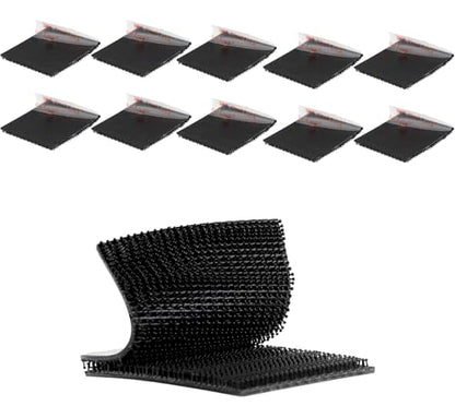 Dual Lock SJ3550 2"x 2" 10PCS Black Reclosable Fastener Heavy Duty Interlocking Tape Mushroom Shaped Sticky Hook Lock Mounting Tape for EZ Pass Holder Indoor Outdoor Use - size: 2"x 2"