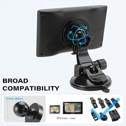 1Zero 2PCS GPS Mount for Garmin, Adjustable Suction Cup Car Holder