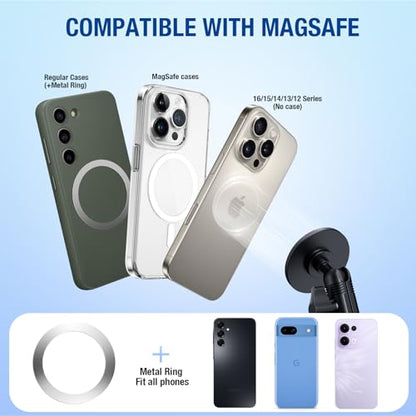 Surfcabin CNC Magnetic Vent Phone Holder for 2015-2020 Ford F150 - style: Compatible with F150 2015-2020 with Metal Arm