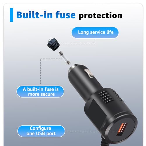 5V Car Charger with USB Port for Rand McNally GPS - Compatible with TND Tablet 85, TND 740,750, OverDryve 7, 8 Pro, and RV Truck GPS Systems - Including Magnetic Slice Mount Replacement AC Adapter